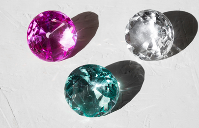 Cut gemstone detail